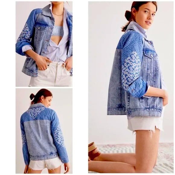 Anthropologie Jackets & Blazers - Anthropologie Avec Les Filles Patchwork Denim Jacket NWT M